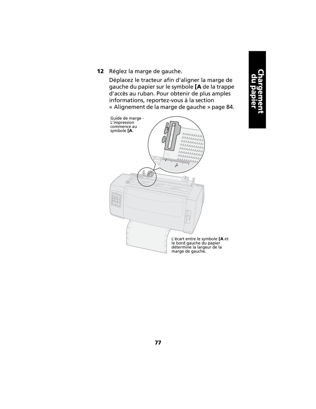 Lexmark 2400 manual Chargement du papier 