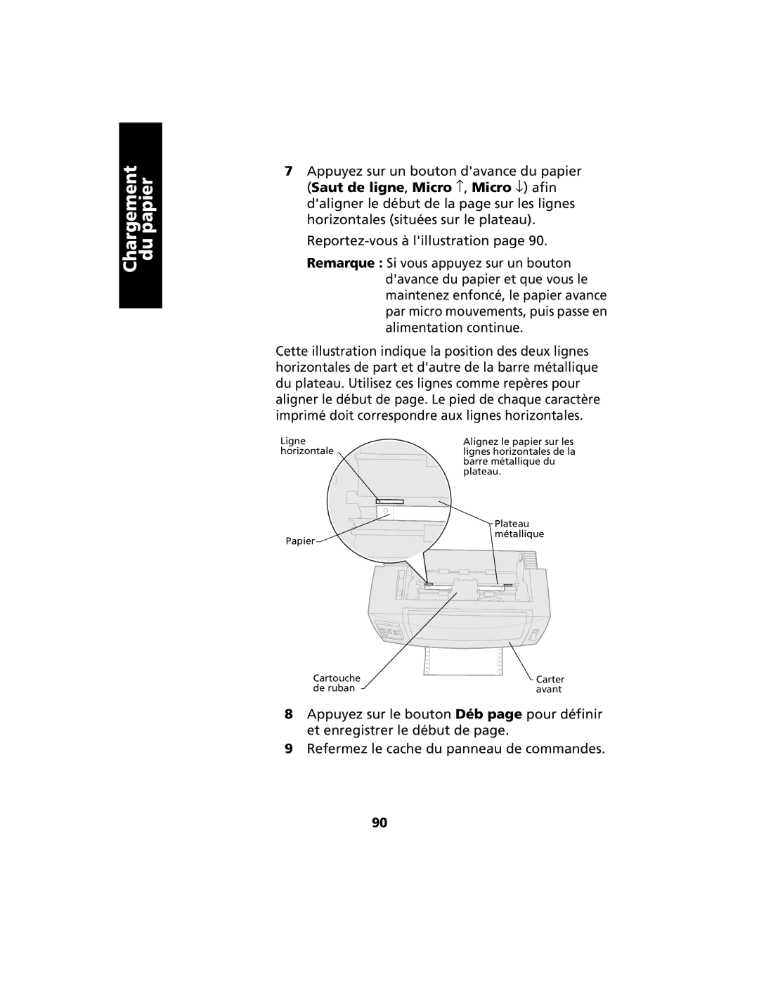 Lexmark 2400 manual Chargement du papier 