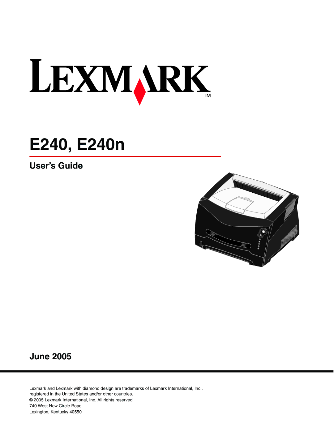 Lexmark manual E240, E240n 