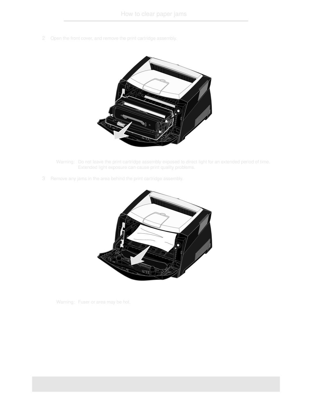 Lexmark 240n manual How to clear paper jams 