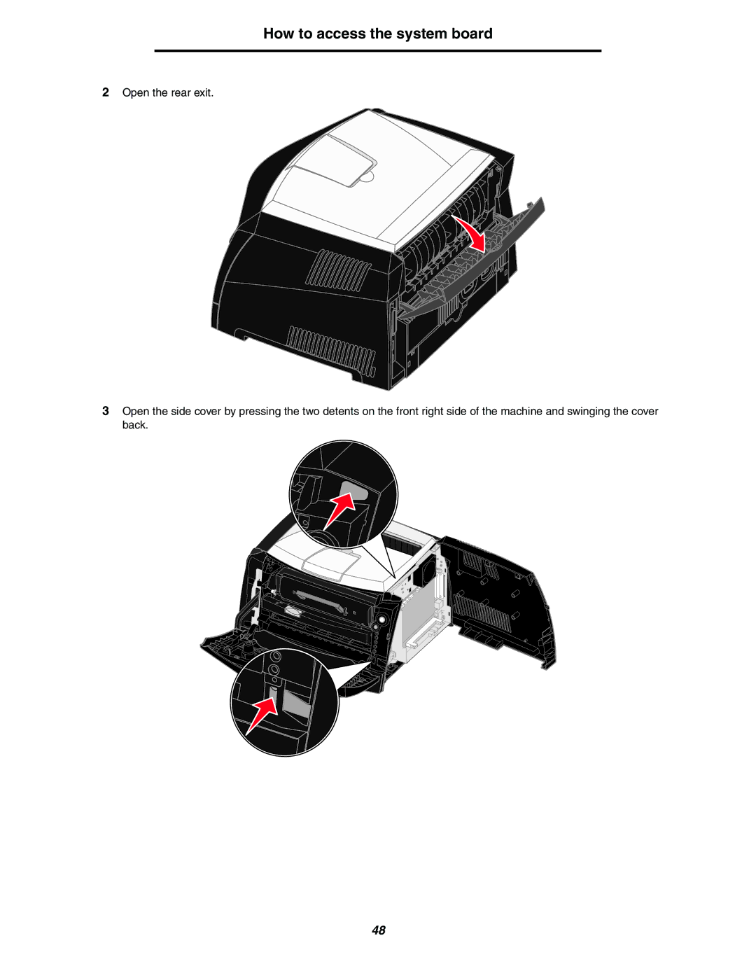 Lexmark 240n manual How to access the system board 