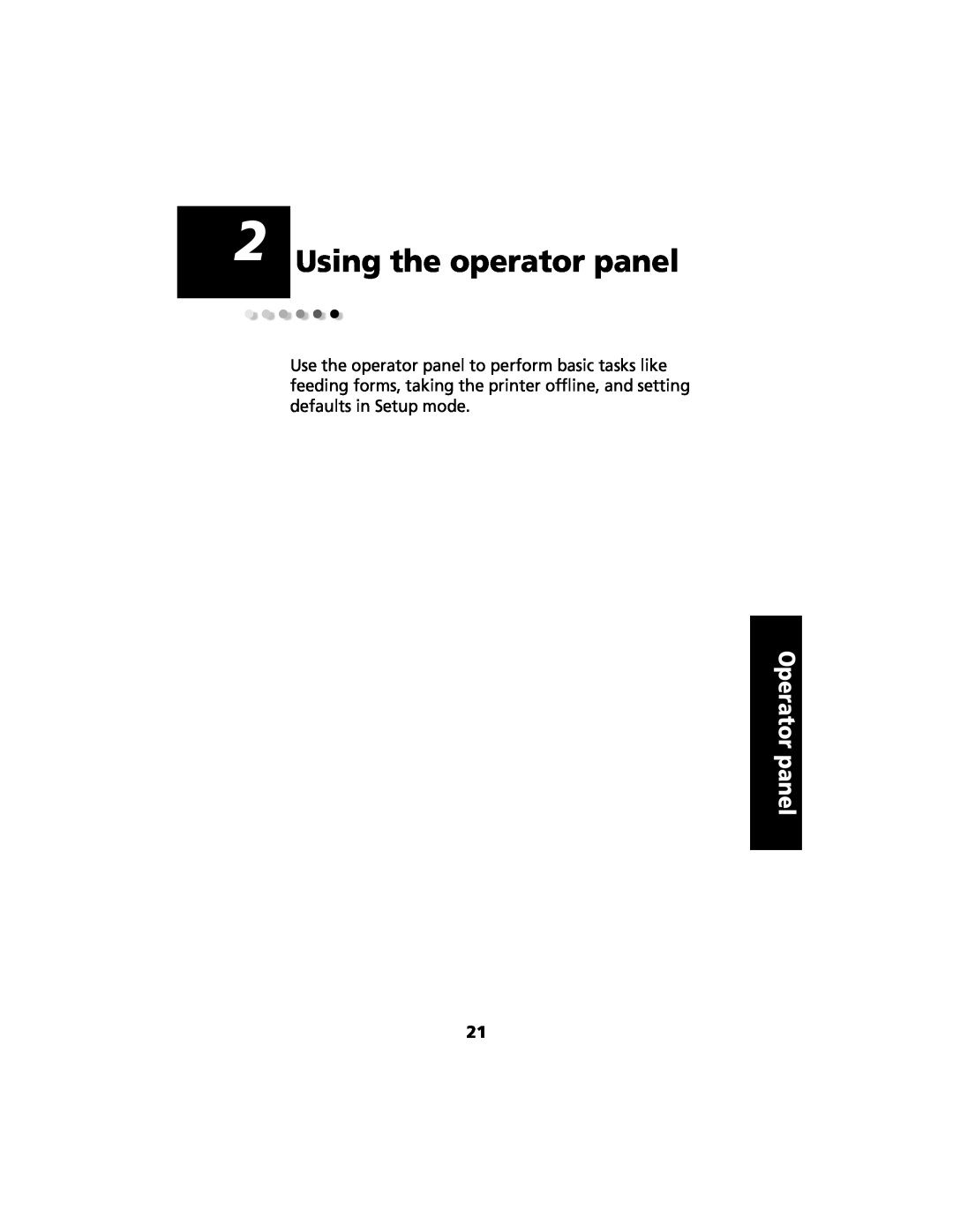 Lexmark 2480 manual Using the operator panel, Operator panel 