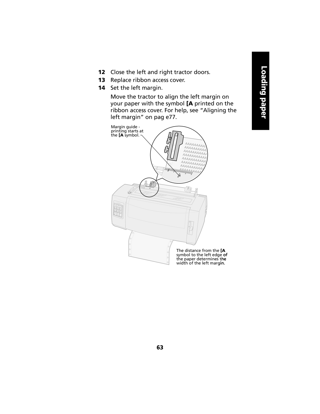 Lexmark 2480 manual Loading paper, Close the left and right tractor doors 