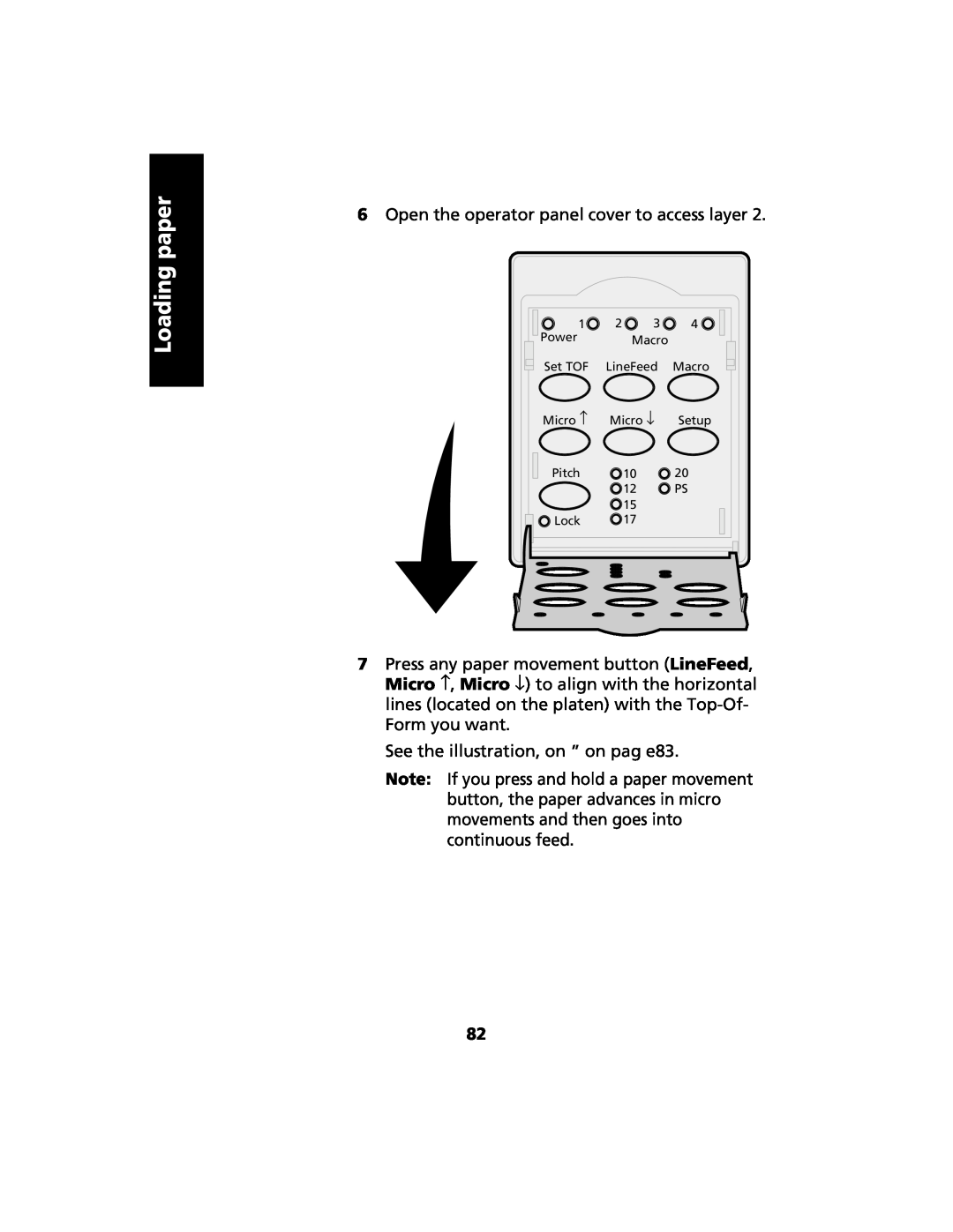 Lexmark 2480 manual Loading paper, Open the operator panel cover to access layer 