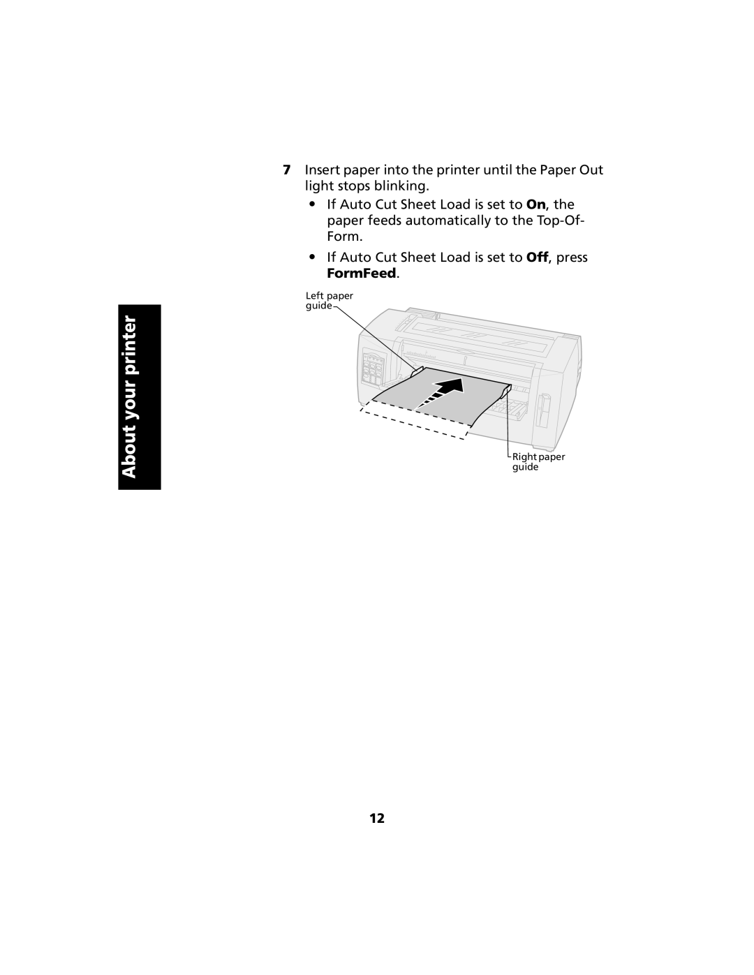 Lexmark 2480 manual Left paper guide Right paper guide 