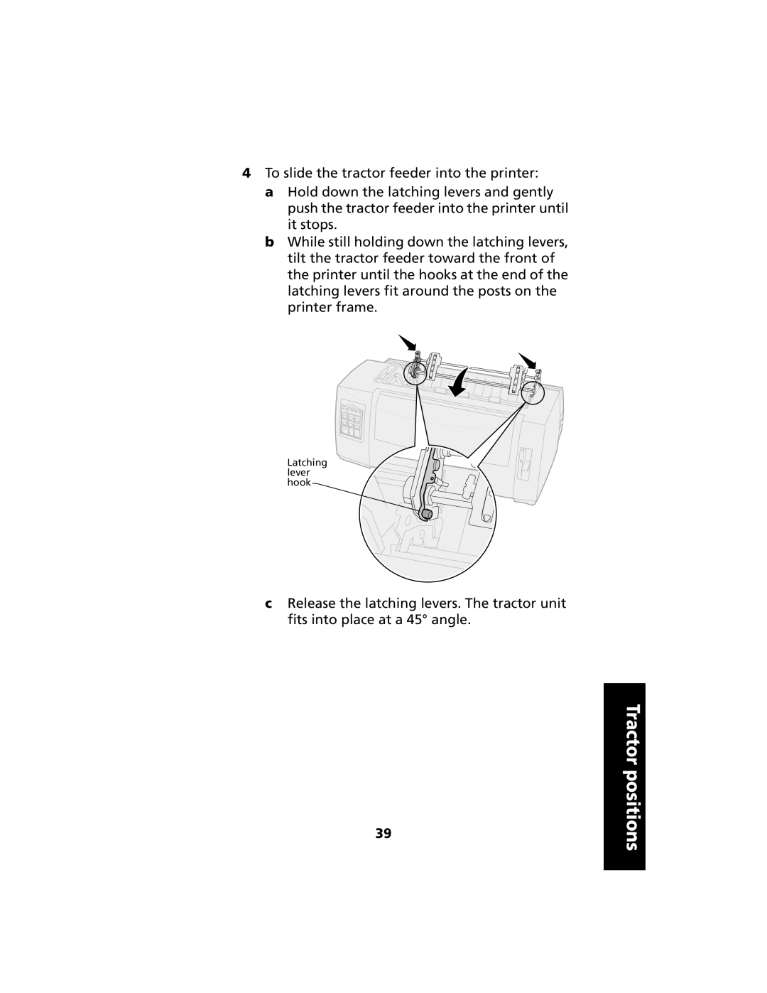 Lexmark 2480 manual Latching lever hook 