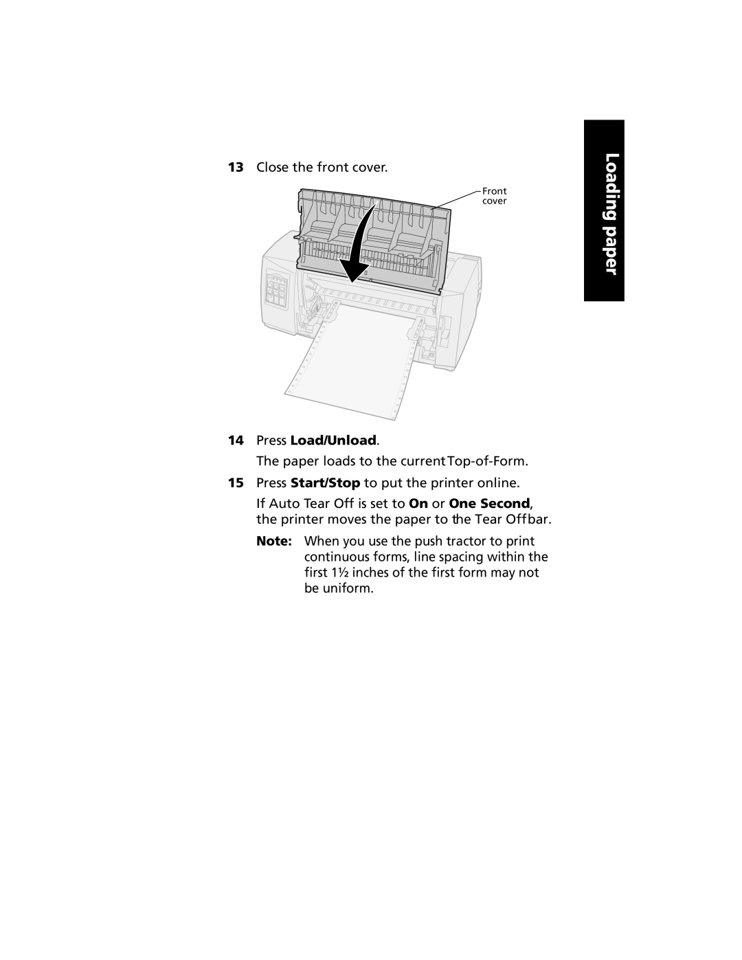 Lexmark 2480 manual Press Load/Unload 