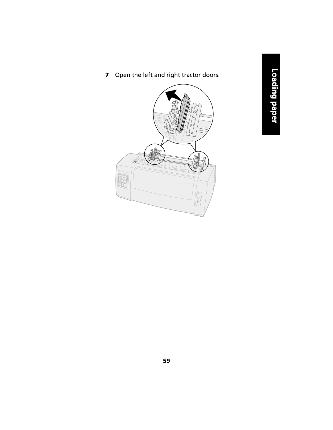 Lexmark 2480 manual Open the left and right tractor doors 