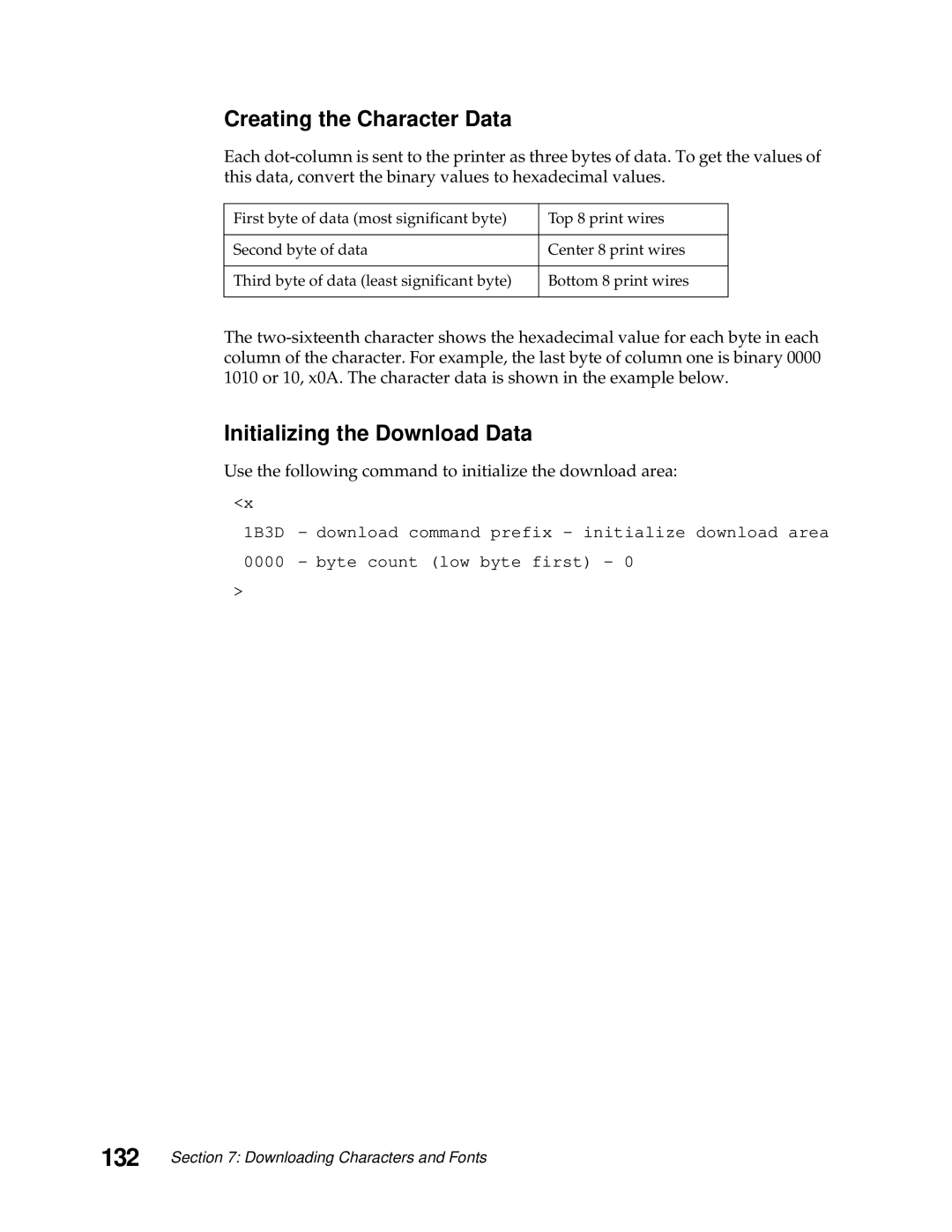 Lexmark 249X, 248X manual 132, Initializing the Download Data 