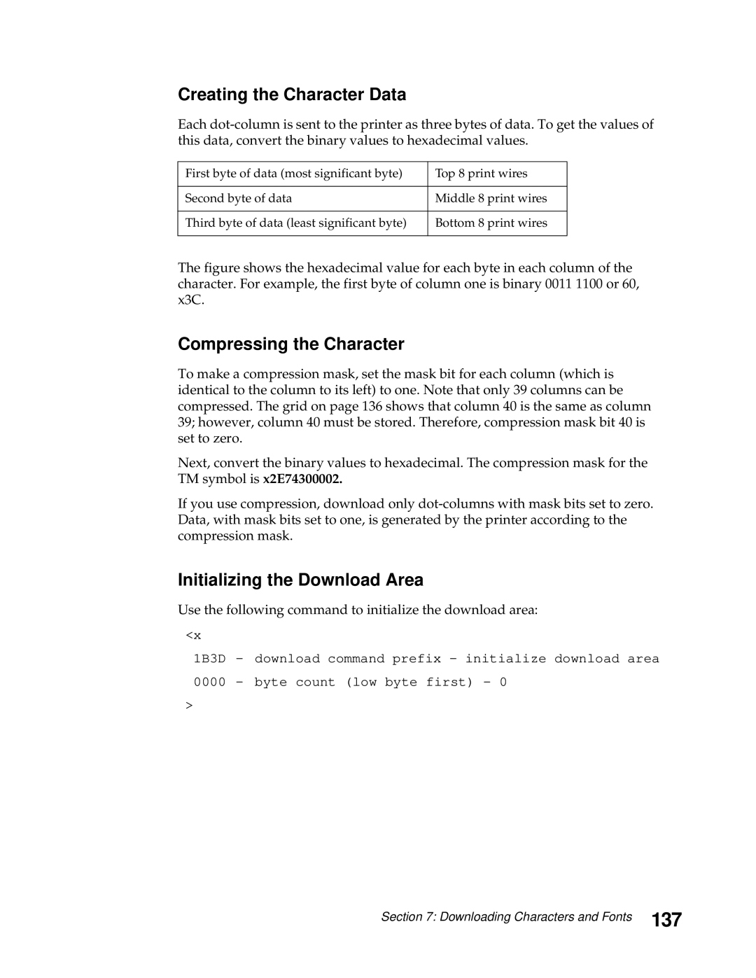 Lexmark 248X, 249X manual 137, Compressing the Character 