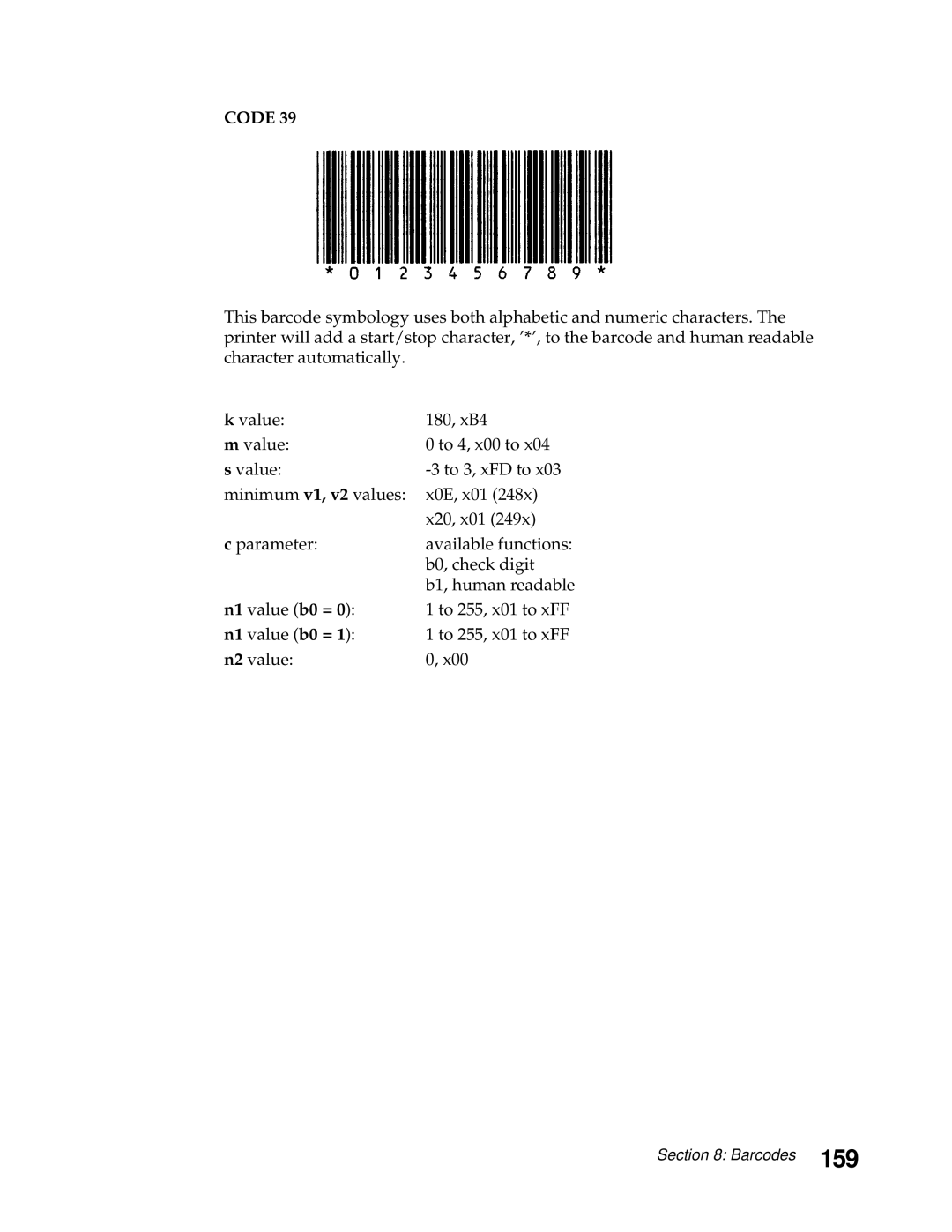 Lexmark 248X, 249X manual 159, To 255, x01 to xFF 