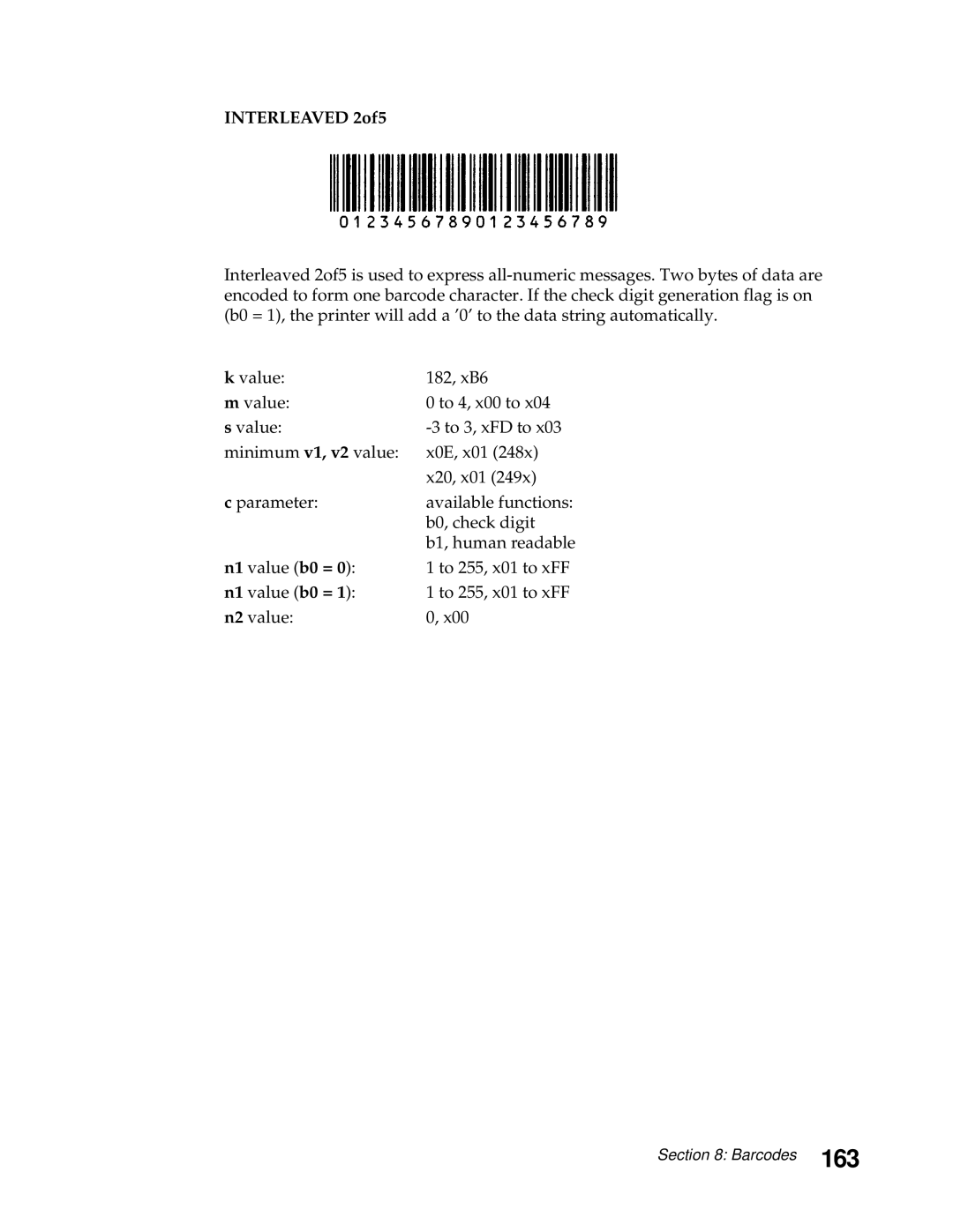 Lexmark 248X, 249X manual 163, Interleaved 2of5 