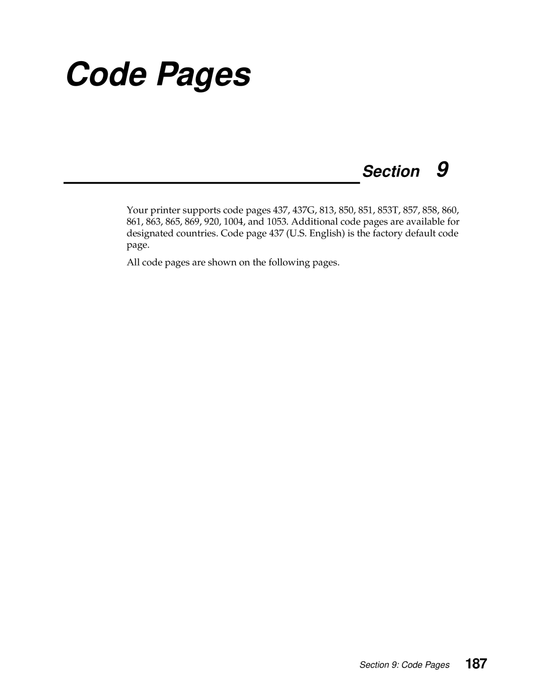 Lexmark 248X, 249X manual Code Pages 