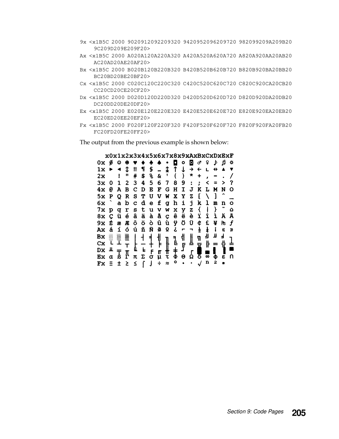 Lexmark 248X, 249X manual 205, Output from the previous example is shown below 