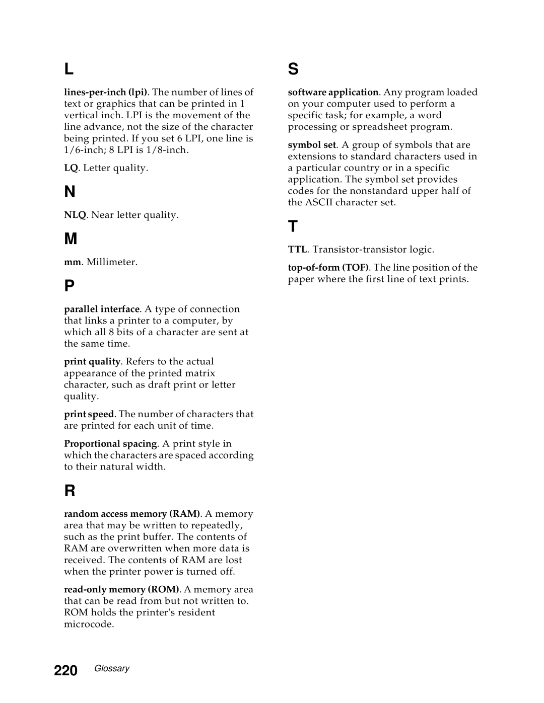 Lexmark 249X, 248X manual Glossary 