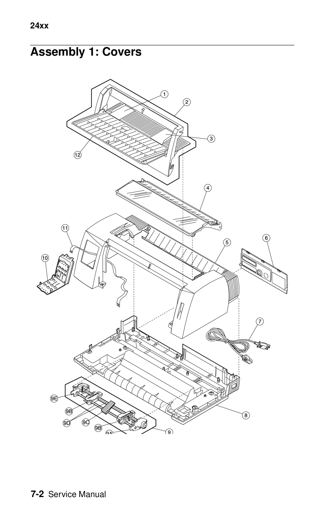 Lexmark 24XX-100 manual Assembly 1 Covers 