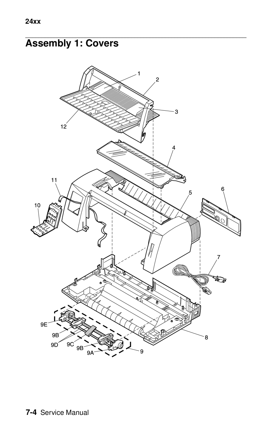 Lexmark 24XX-100 manual Assembly 1 Covers 