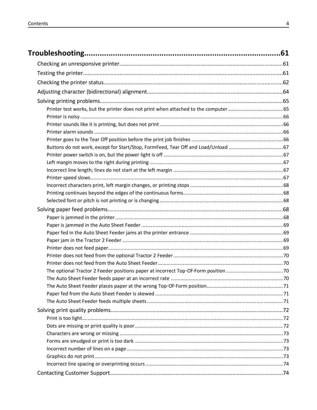 Lexmark 2500 manual Troubleshooting, Solving paper feed problems 