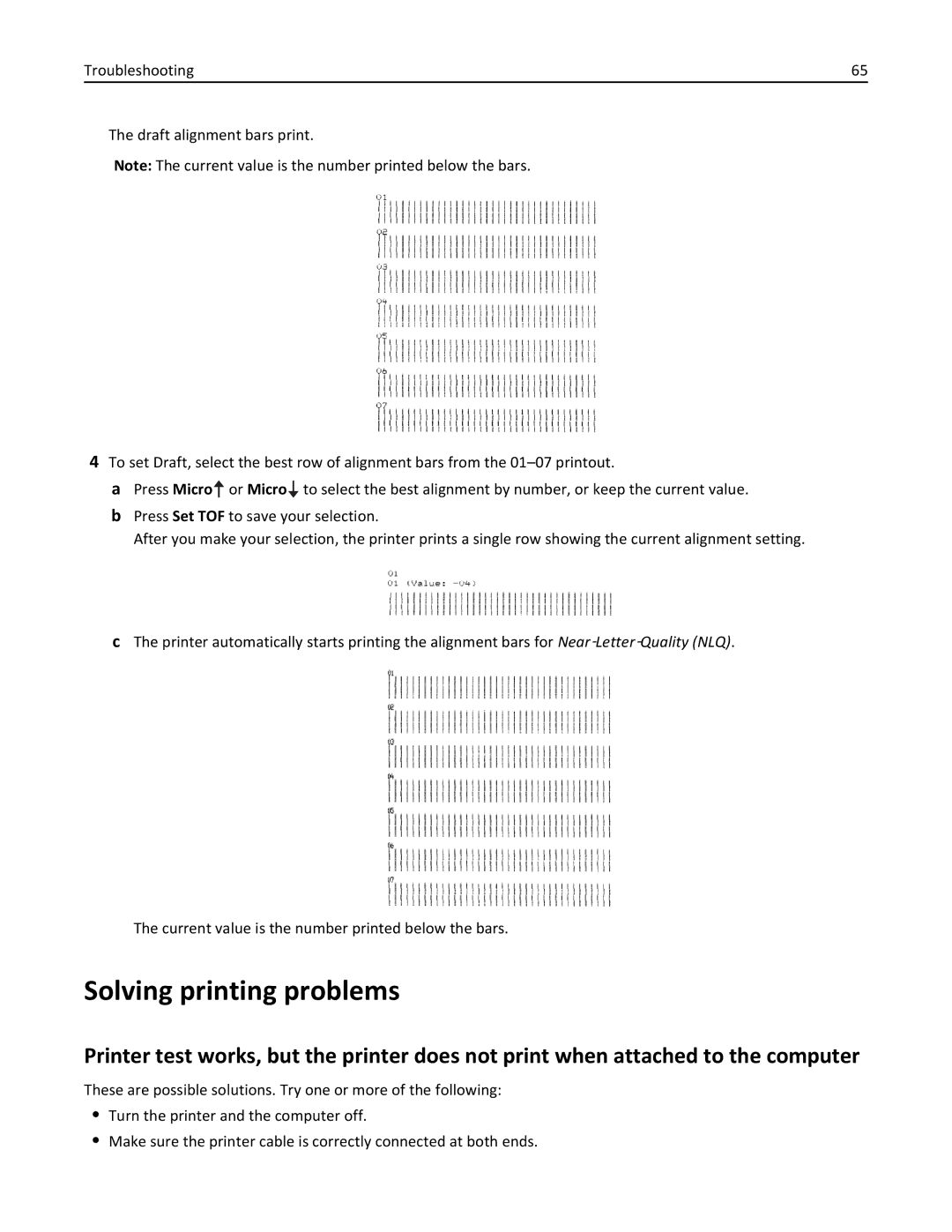 Lexmark 2500 manual Solving printing problems 