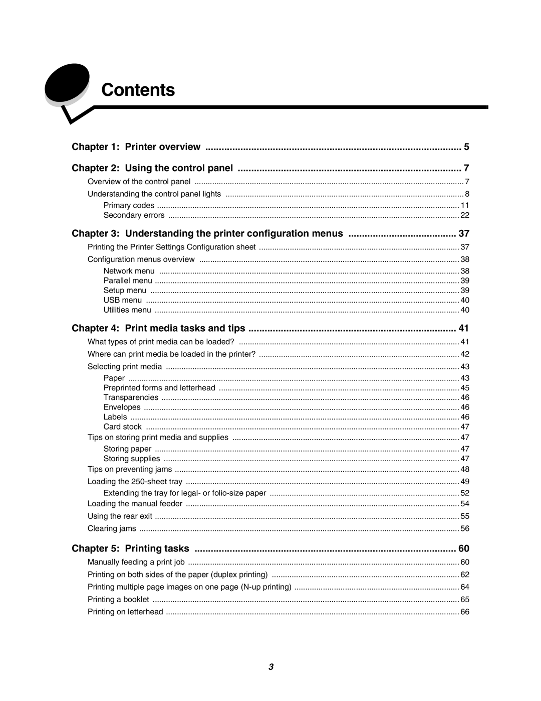 Lexmark 250dn manual Contents 