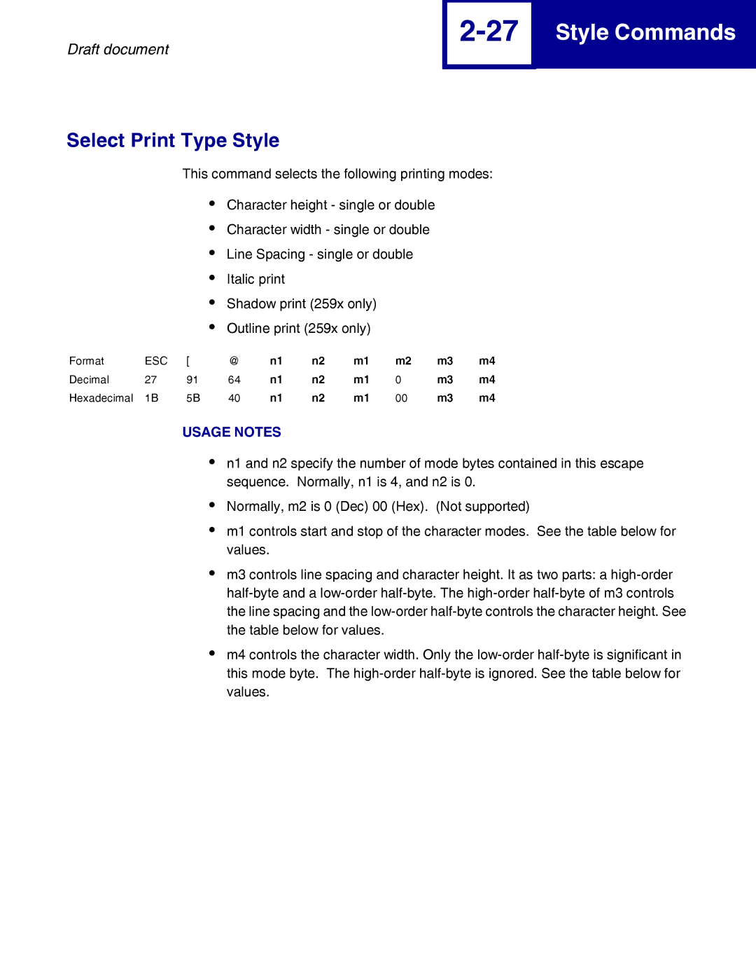 Lexmark 259x, 258x manual Select Print Type Style 