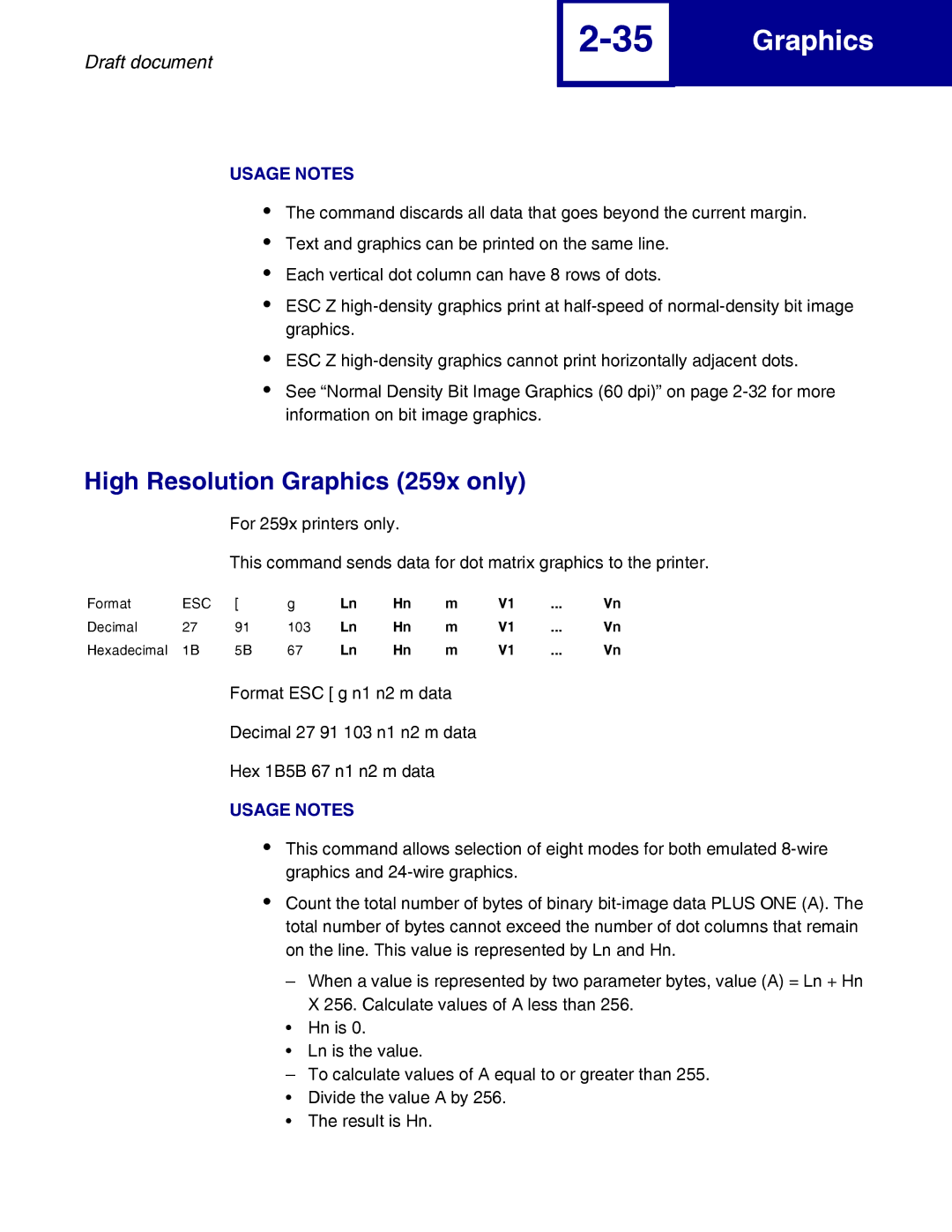 Lexmark 258x manual High Resolution Graphics 259x only 