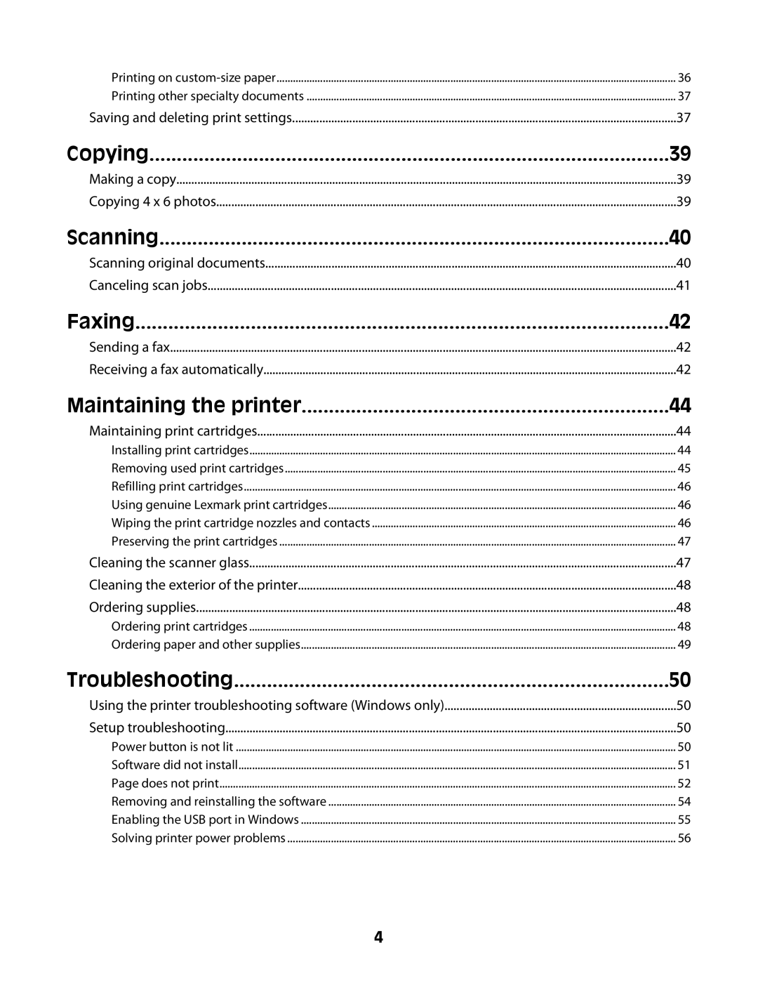 Lexmark 2600 manual Copying, Scanning, Faxing 