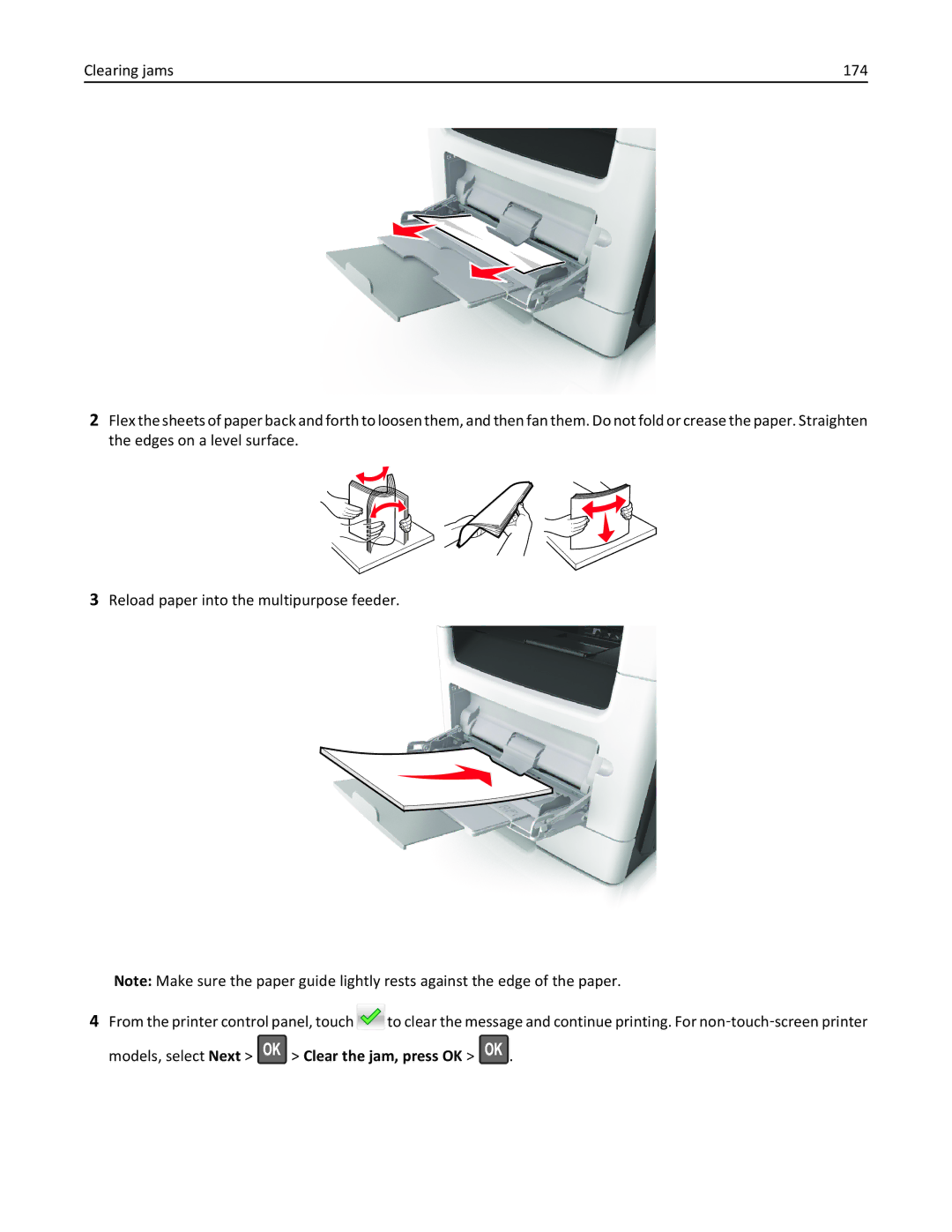 Lexmark 279 manual Models, select Next Clear the jam, press OK 