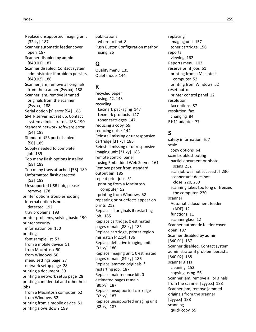 Lexmark 279 manual 