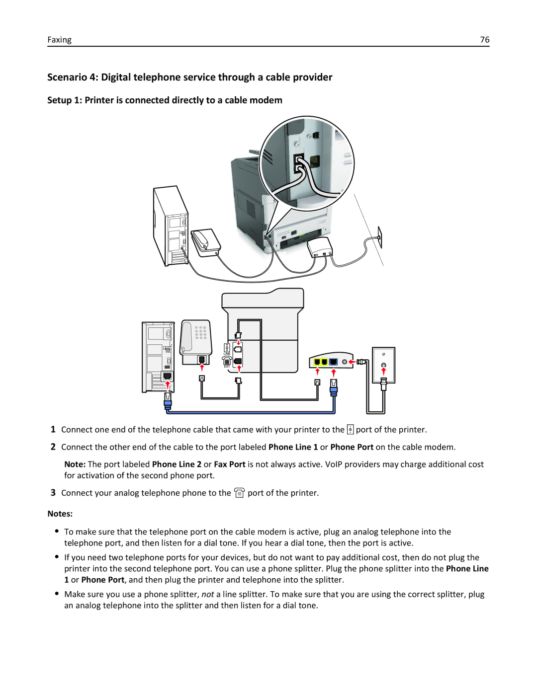 Lexmark 279 manual Setup 1 Printer is connected directly to a cable modem 