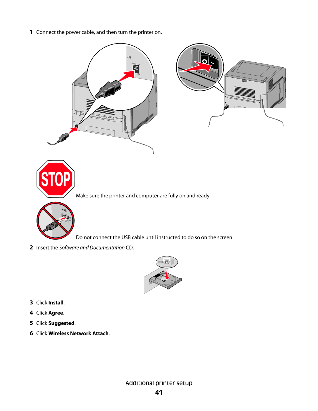 Lexmark 30G0108, 30G2127, 30G0210, 30G0200, 30G2259, 30G0100, 30G0213, 30G0300 Click Suggested Click Wireless Network Attach 