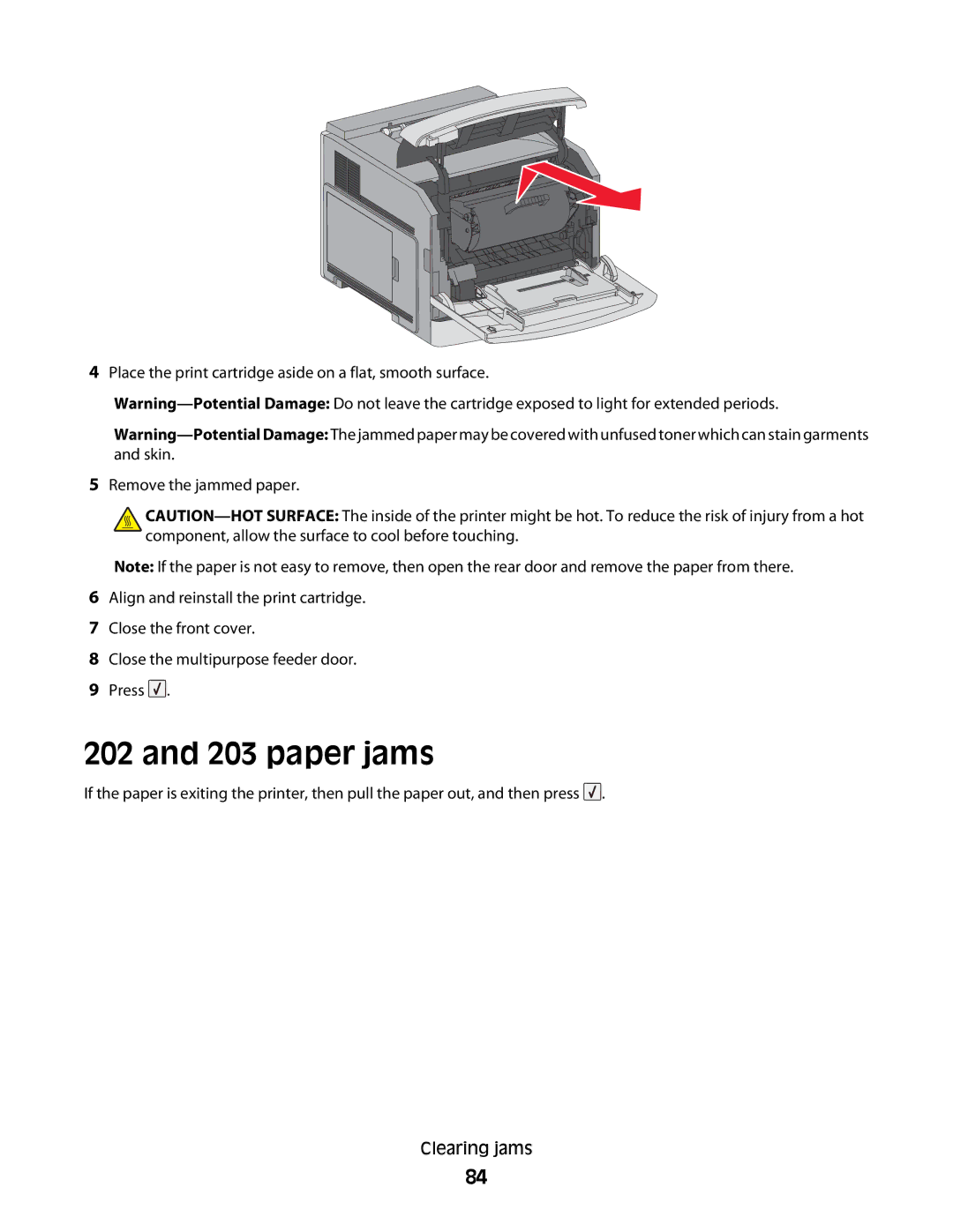 Lexmark 30G2259, 30G2127, 30G0108, 30G0210, 30G0200, 30G0100, 30G0213, 30G0300, 30G2000, 30G0310, 650dtn, 652dtn, 654dn paper jams 