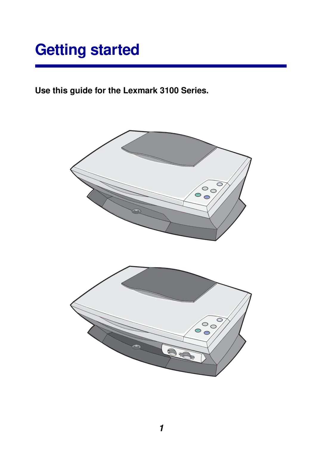 Lexmark 3100 manual Getting started 