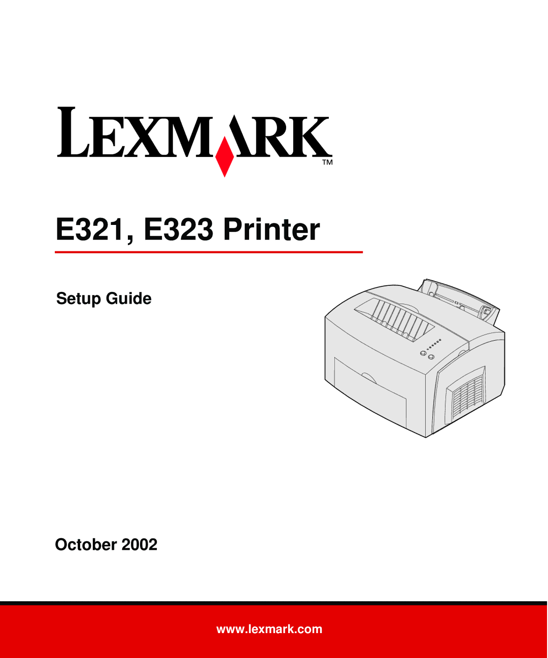 Lexmark setup guide E321, E323 Printer 