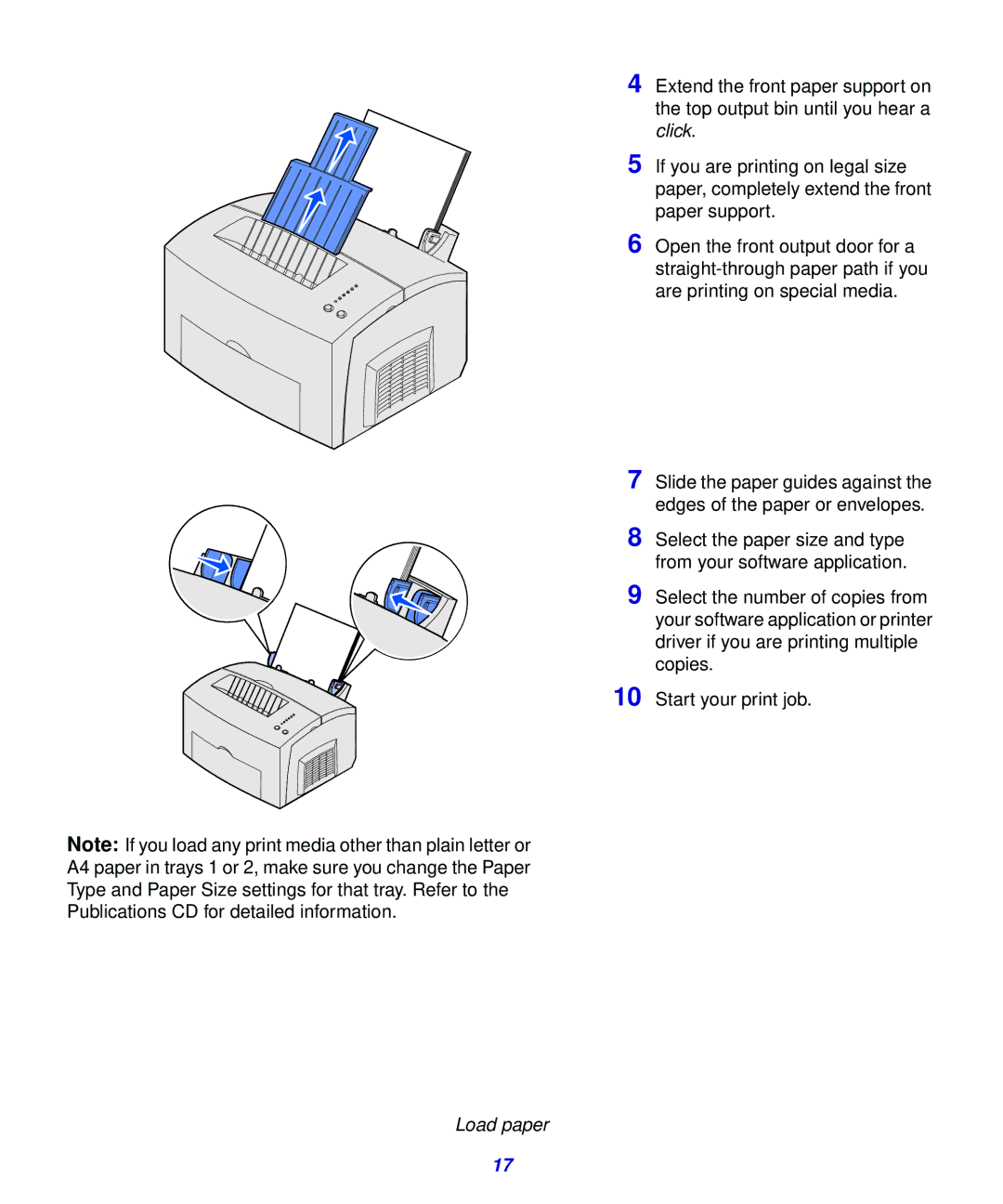 Lexmark 323, 321 setup guide Load paper 