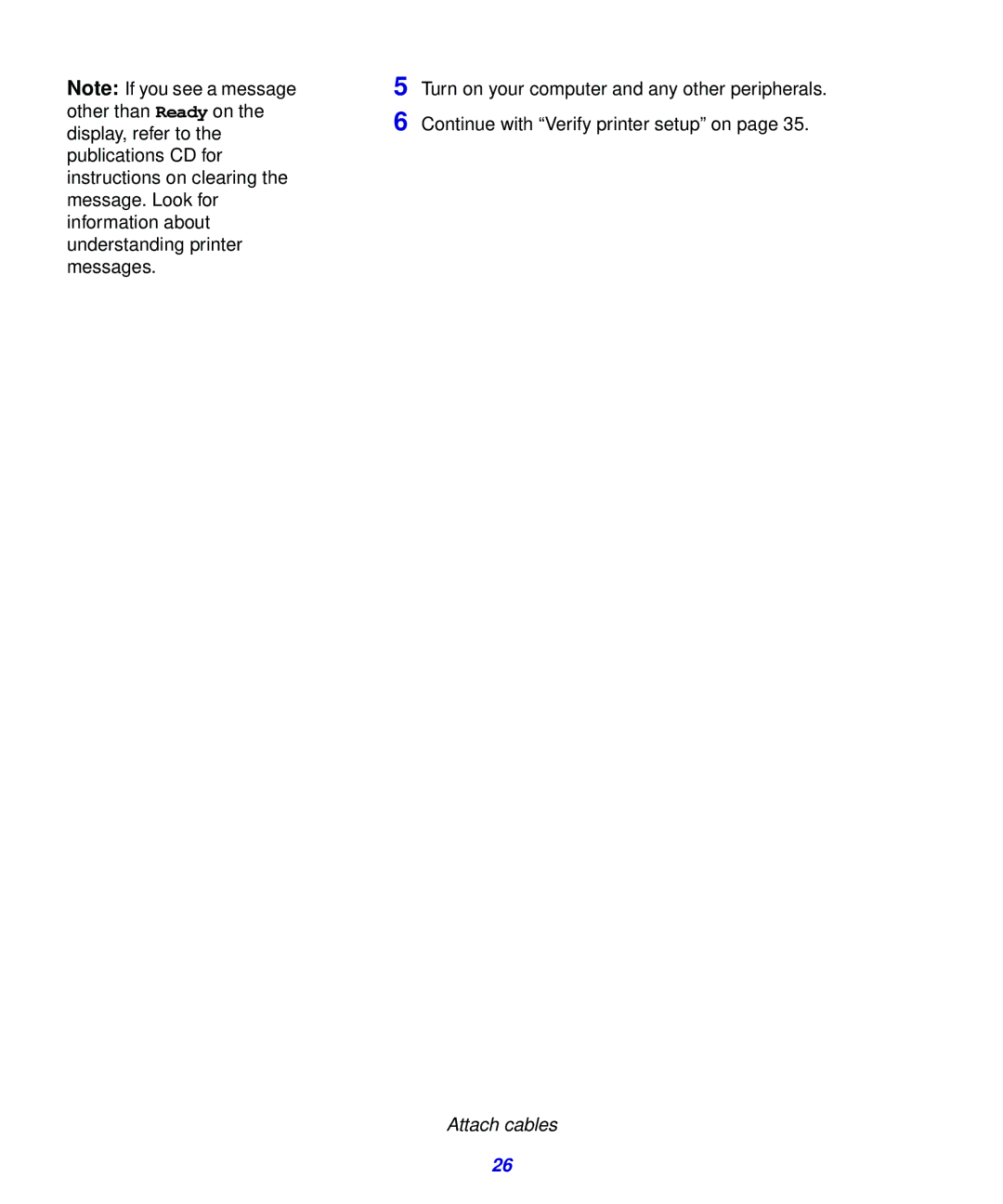 Lexmark 321, 323 setup guide Attach cables 