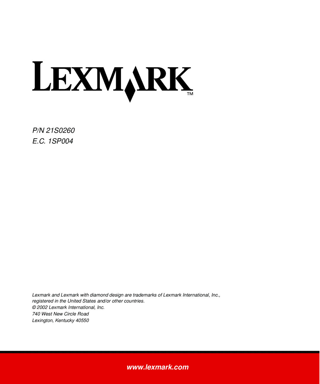 Lexmark 323, 321 setup guide 21S0260 SP004 