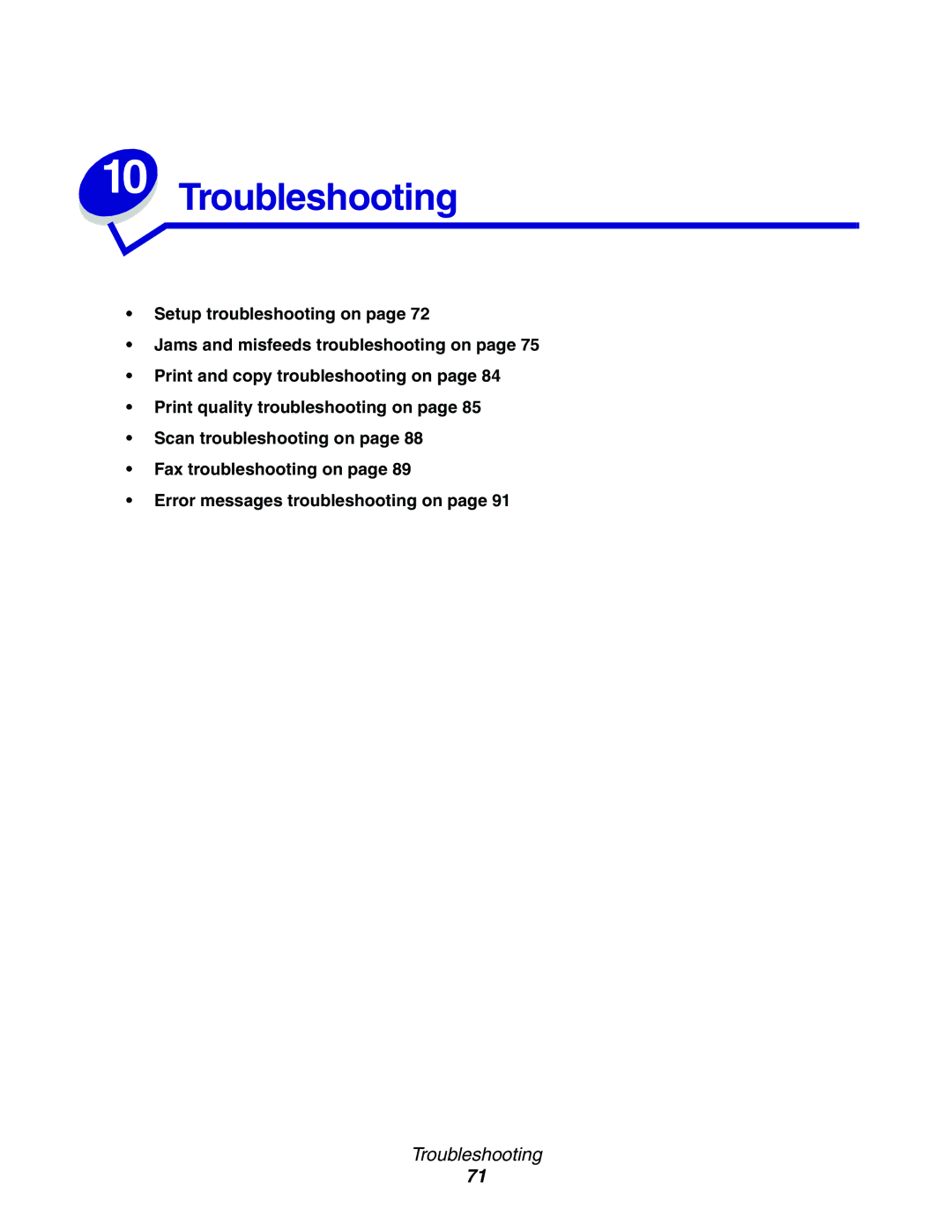 Lexmark X342n, 340n, X340 manual Troubleshooting 