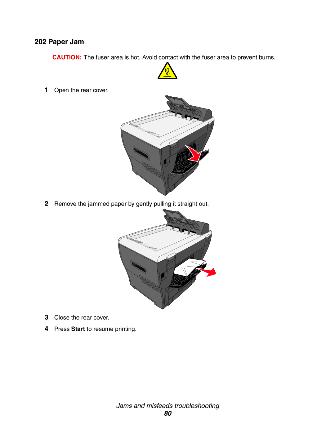 Lexmark X342n, 340n, X340 manual Paper Jam 