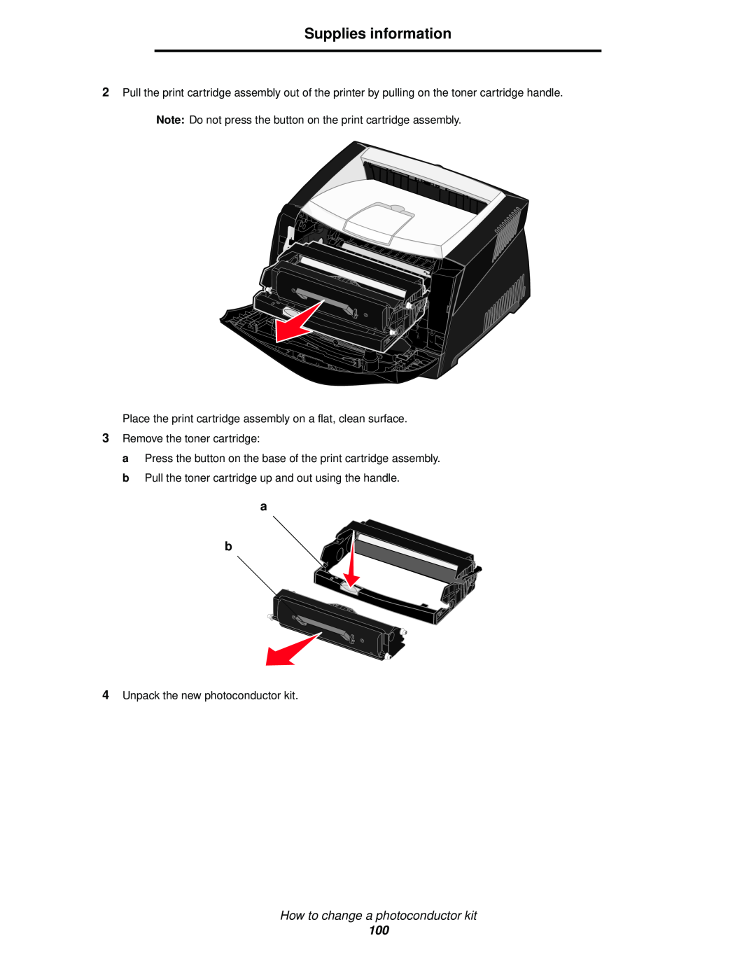 Lexmark 342n, 340 manual Supplies information, How to change a photoconductor kit 