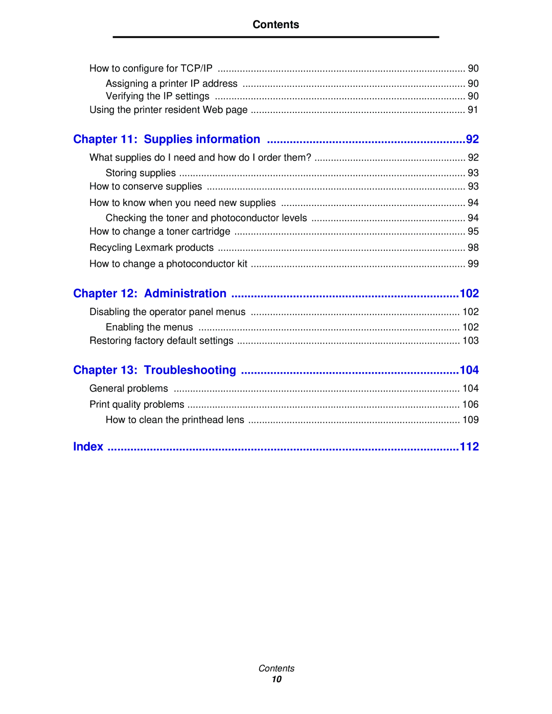 Lexmark 342n, 340 manual Troubleshooting 104 