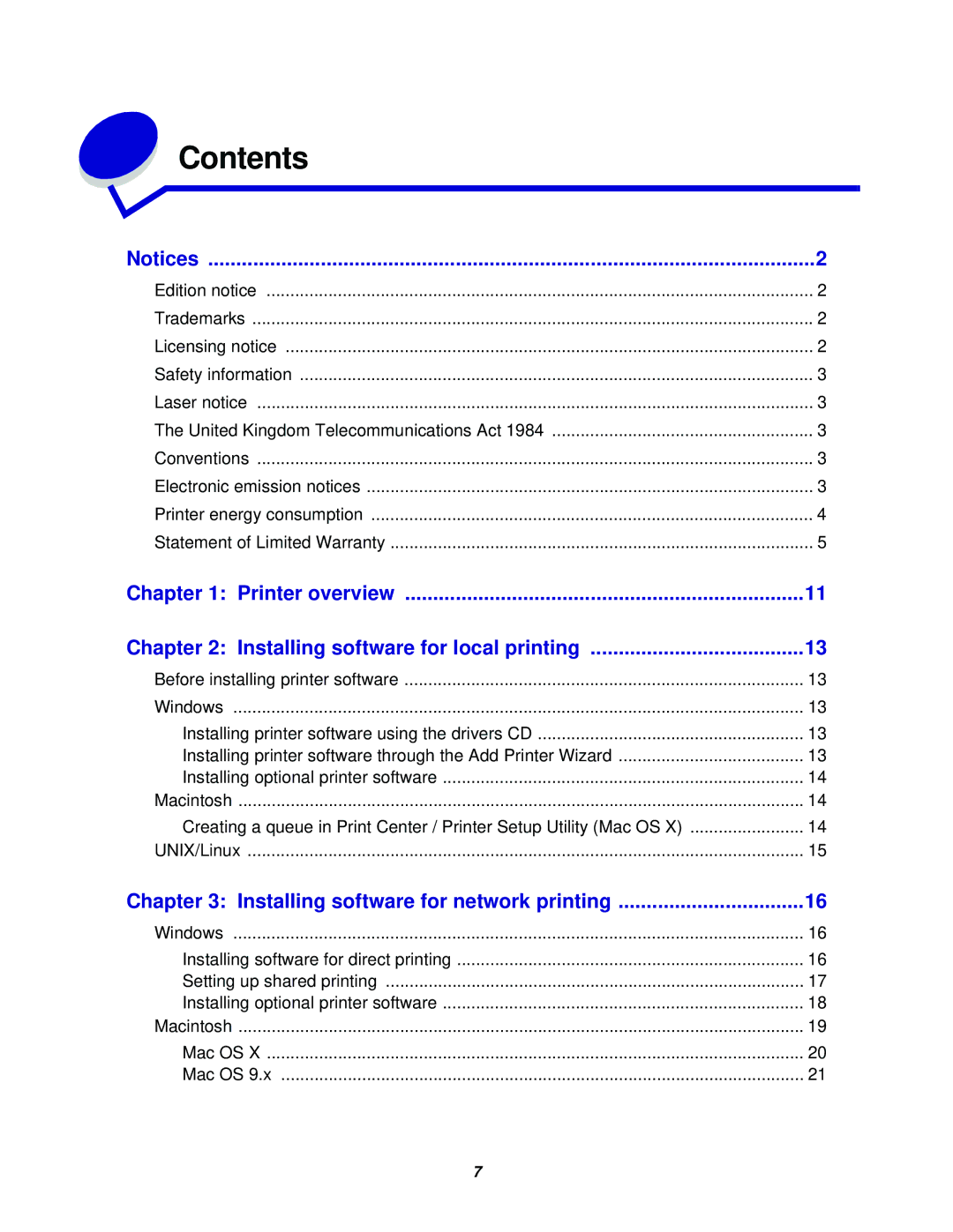 Lexmark 340, 342n manual Contents 