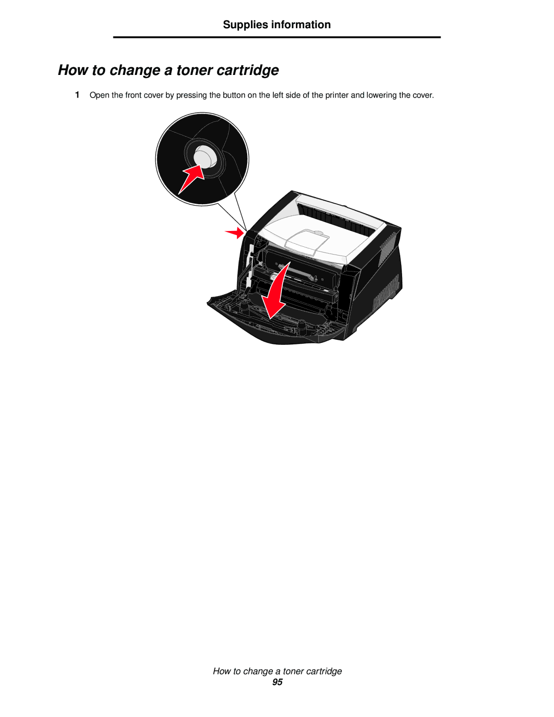 Lexmark 340, 342n manual How to change a toner cartridge 