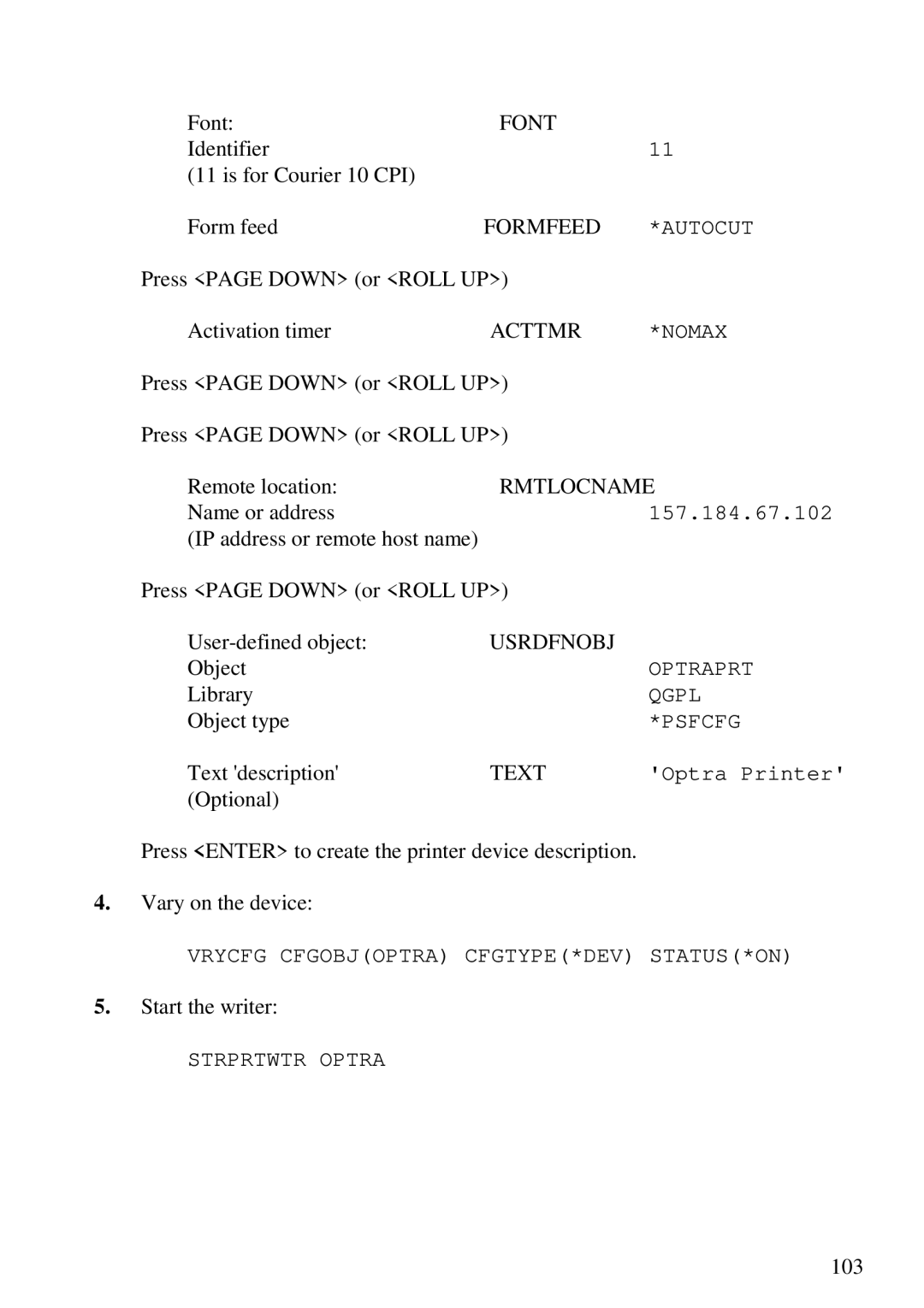 Lexmark 3455 manual Font 