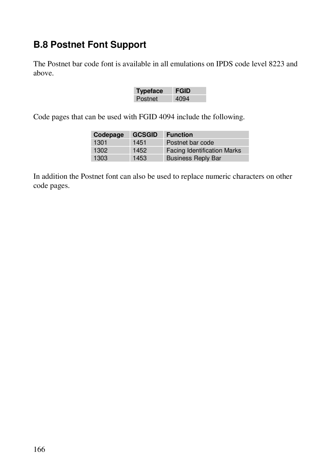 Lexmark 3455 manual Postnet Font Support, Function 