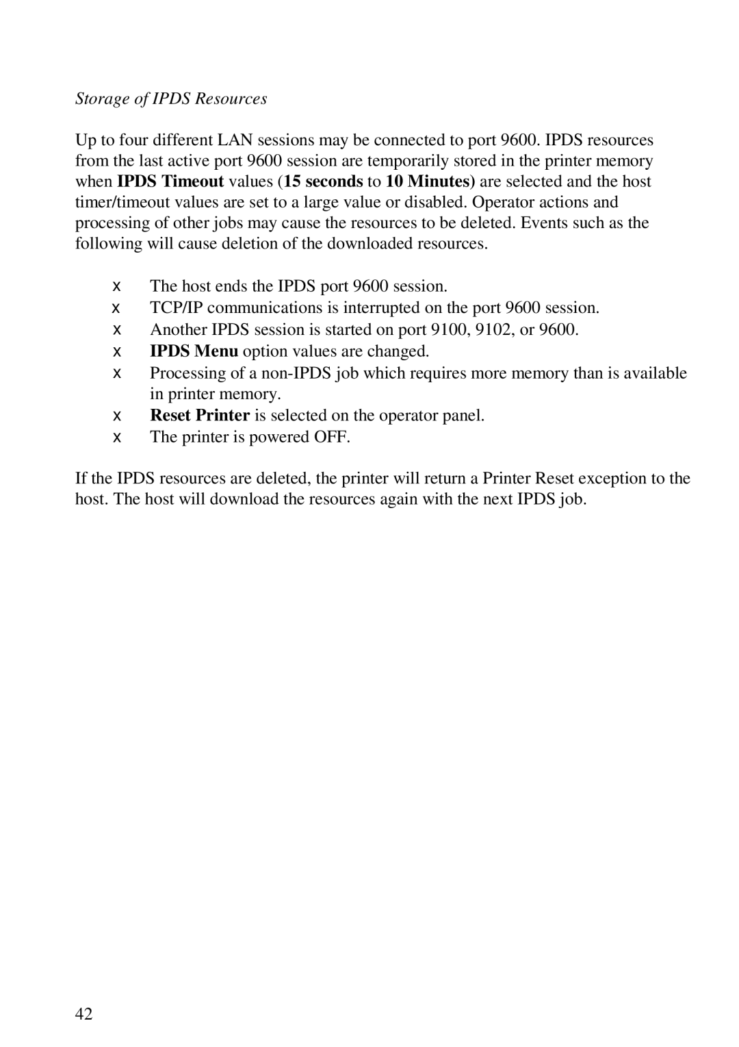 Lexmark 3455 manual Storage of Ipds Resources 