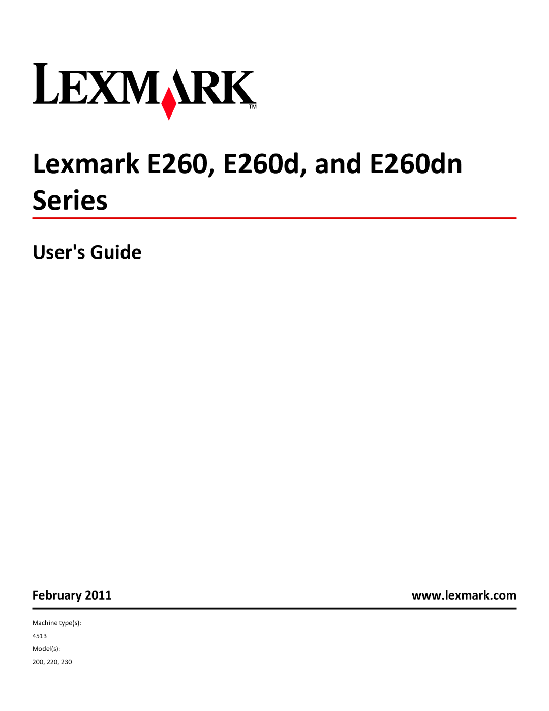 Lexmark 34S0305, 34S0100, 34S0300, 34S5164 manual Users Guide, February 