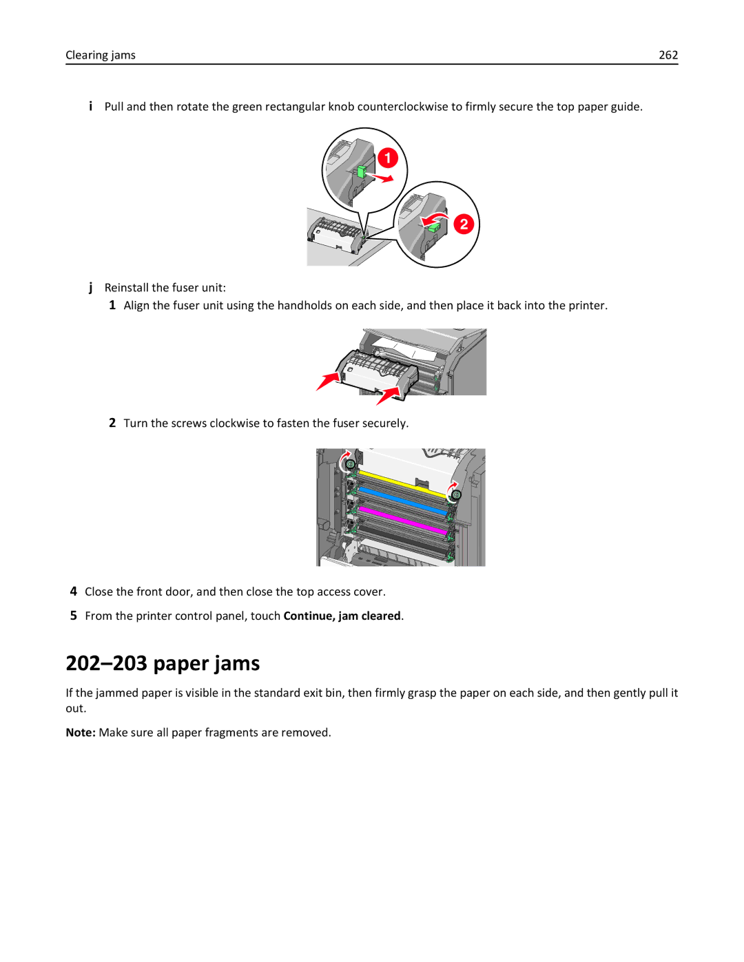 Lexmark 34T5012 manual Paper jams 