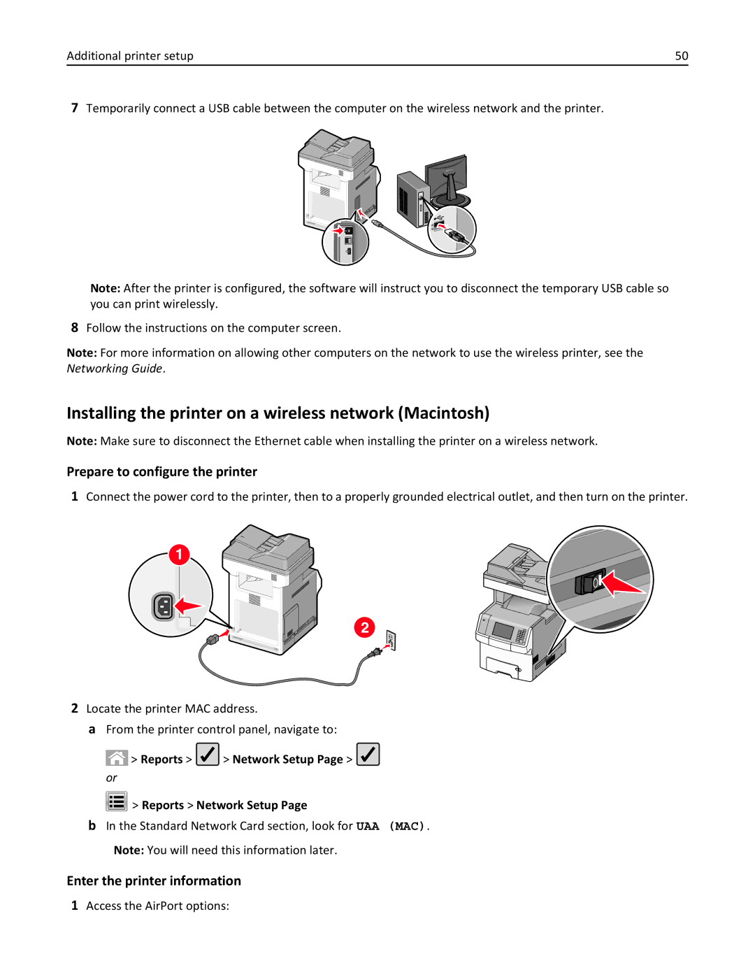 Lexmark 34T5012 manual Installing the printer on a wireless network Macintosh, Prepare to configure the printer 