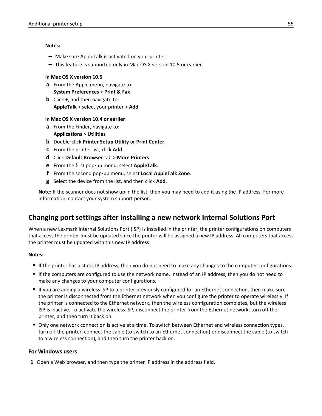 Lexmark 34T5012 manual For Windows users 